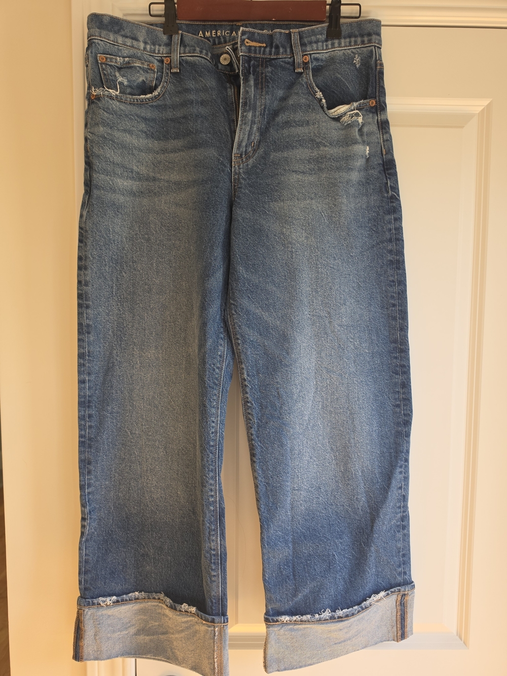 American Eagle Women's Stovepipe Cuffed Jeans 12R